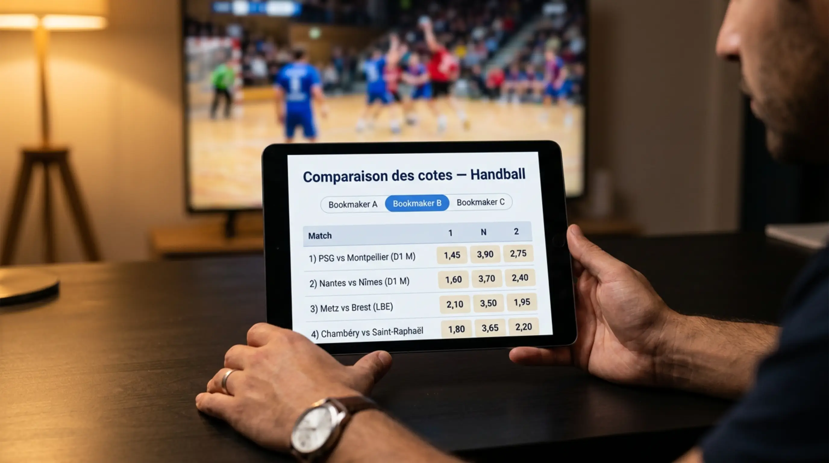 Comparaison des cotes handball entre différents bookmakers agréés ANJ